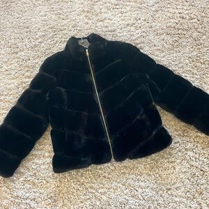 MARCNEWYORK Black Faux Fur Women’s Jacket size Large